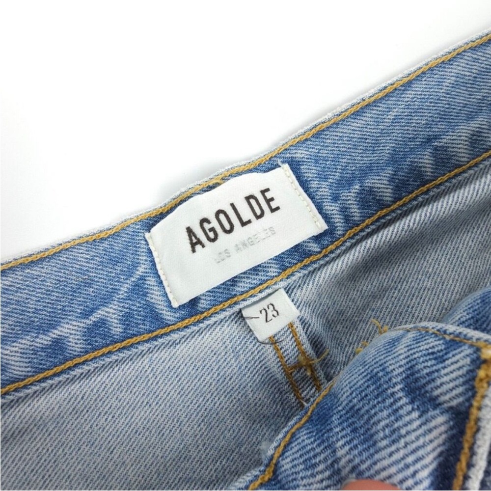 AGOLDE Lana Straight High Rise 90s Jean RipTide Light Denim Minimal Quiet Luxury - Picture 2 of 7